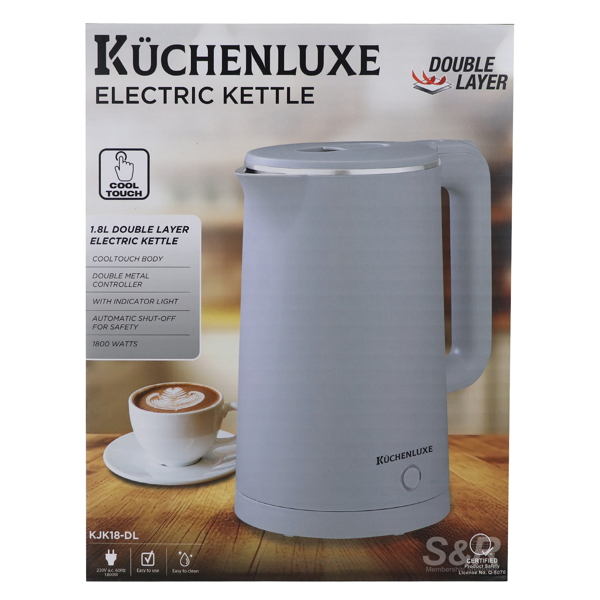 Kuchenluxe Double Layer Electric Kettle 1.8L KJK18-DL Kuchenluxe Double Layer Electric Kettle 1.8L KJK18-DL
